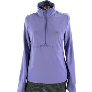 Adidas Golf Jacket Pullover 1/4 Zip Mock Neck Long Sleeves Lightweight Women's M